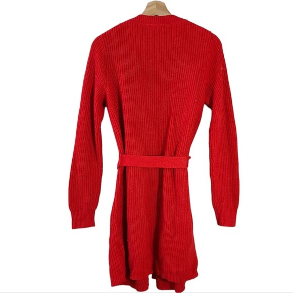 Boden Cara Knit Wool & Cashmere Blend Long Sleeve Cardigan in Post Box Red - Picture 3 of 9